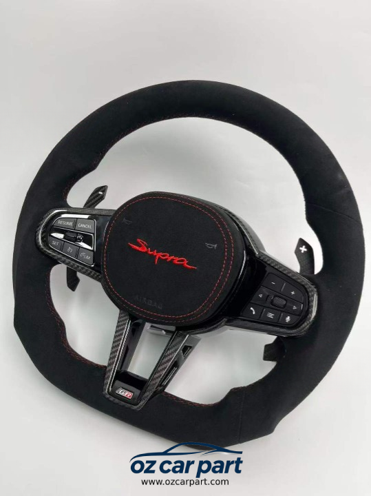 Toyota Supra CS Alcantara steering red&black