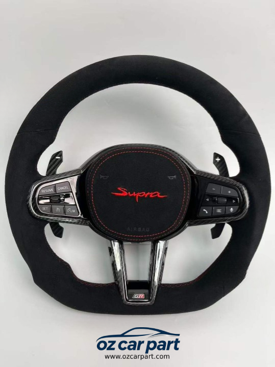 Toyota Supra CS Alcantara steering red&black
