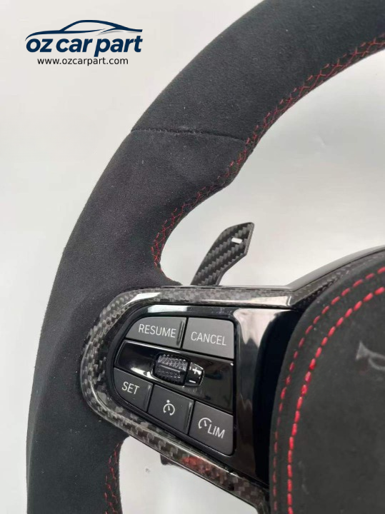 Toyota Supra CS Alcantara steering red&black