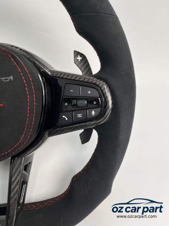 Toyota Supra CS Alcantara steering red&black